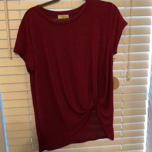 NWT Stitchfix Burgundy Knot Front Top